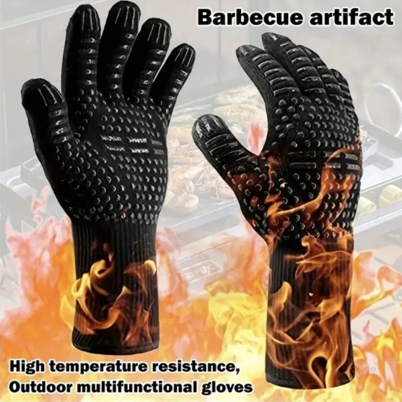 Heat Resistant Glove - 耐熱バーベキュー手袋セットは、屋外でのベーキング、グリル、ローストに最適です。