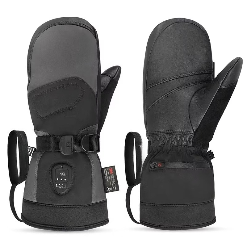 Ski Glove Waterproof - 新登場！防水・防寒・通気性に優れた3Mスキー手袋。冬用スノーボード用、保温性のあるレザー製、ヒーター内蔵スキー手袋。