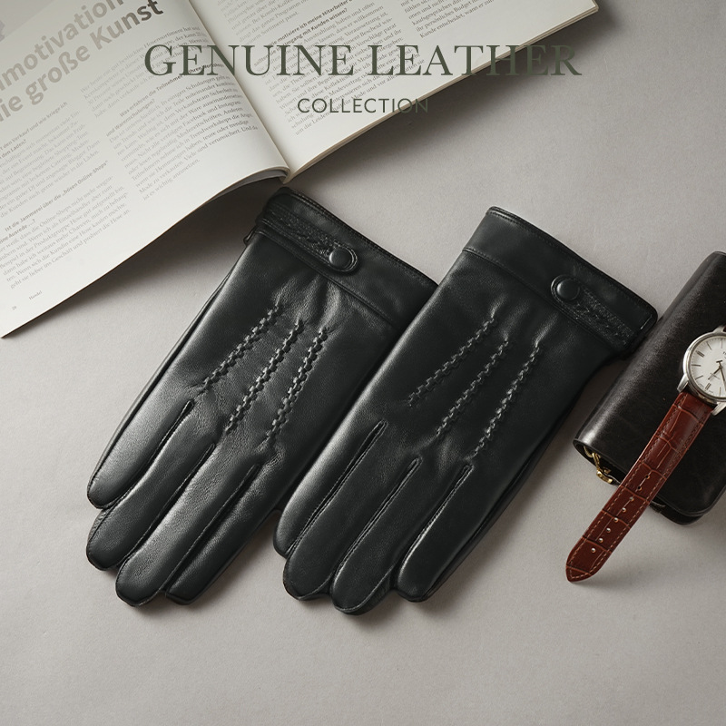 メンズトップレイヤーシープスキン本革手袋、フリース裏地付き、 - Leather Driving Glove のレビューと価格