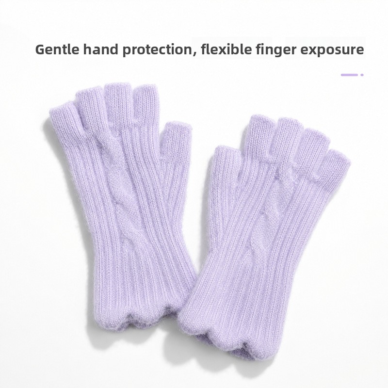 女性用暖かいアルパカウールニット手袋、5本指ニット、冬用オフ - Wool Glove Lined のレビューと価格