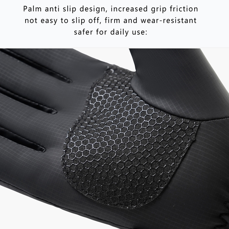 防水性のあるメンズ用冬用手袋。滑り止め加工、裏地はフリース素 - Ski Glove Waterproof のレビューと価格