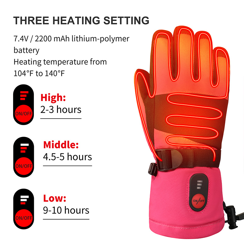 2026年型、子供用、防水機能付き、7.4V充電式、電気式ヒ - Ski Glove Waterproof のレビューと価格