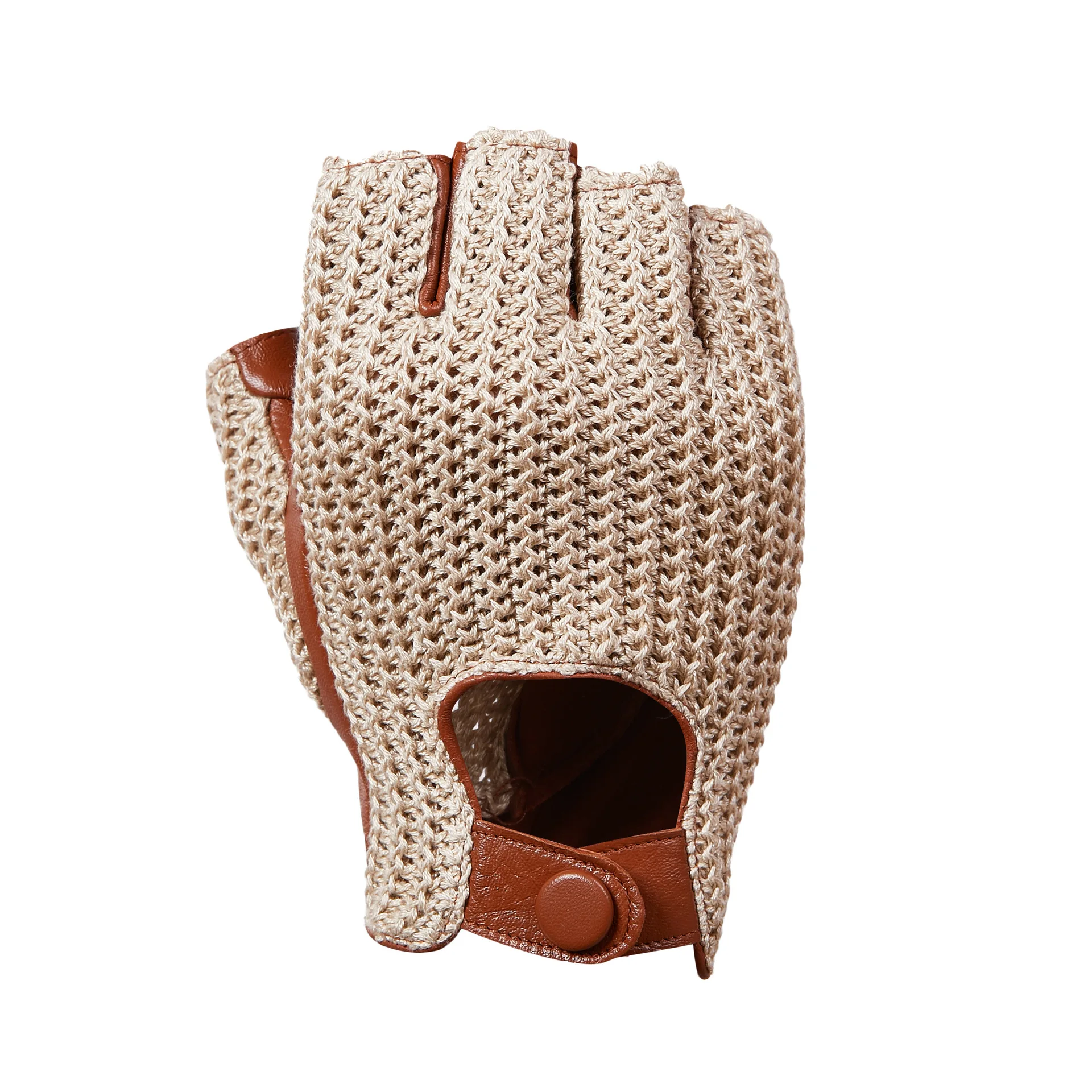 メンズ 本革製、裏地なし、レトロなデザイン、スナップボタン付 - Leather Driving Glove のレビューと価格