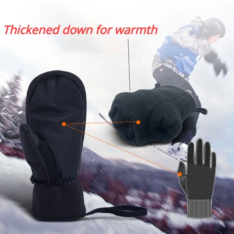 冬用スキーグローブ 防水タッチスクリーン 保温性 厚手スノー - Ski Glove Waterproof のレビューと価格